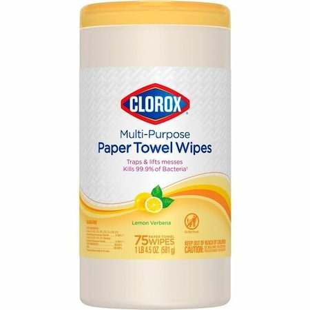 Clorox Wipes, Multipurpose, LemonVerbena, 75Shts, WE CLO32578